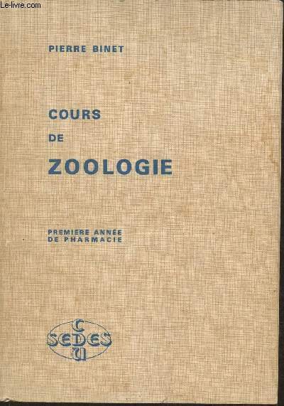 Cours de zoologie 1re année de pharmacie | Immagine principale
