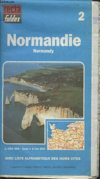 Normandie - Carte avec liste alphabétique des noms cités (échelle …