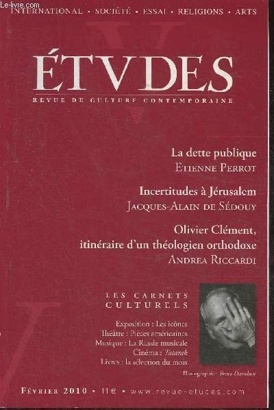 Etudes, revue de culture contemporaine n°4122 (Tome 412, n°2)- Février … | Immagine principale