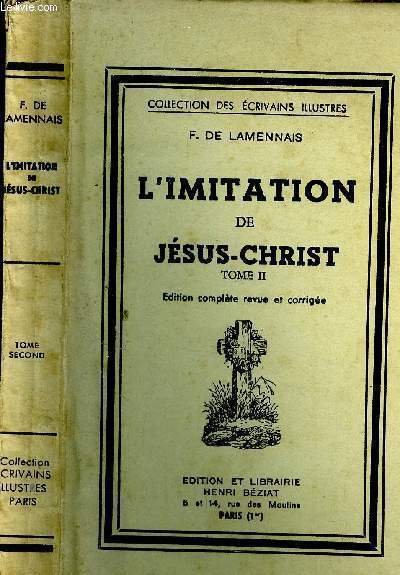 L'imitation de J�sus-Christ. Tome II. | Immagine principale