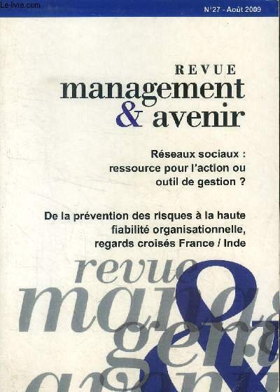 Revue management & avenir Nï¿½ 27, aout 2009 : Rï¿½seaux …