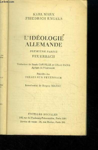 L'idéologie allemande, première partie feuerbach