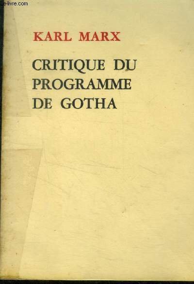 Critique du programme de Gotha