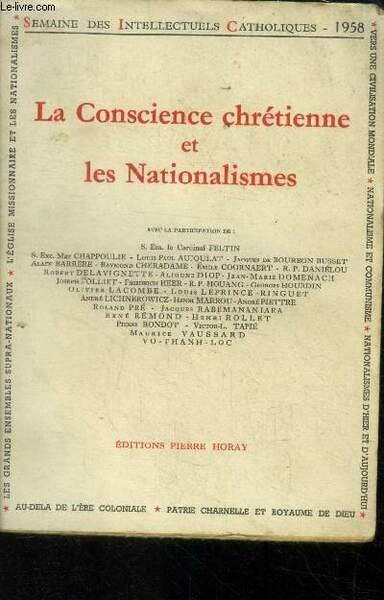 La conscience chrétienne et les nationalismes | Immagine principale