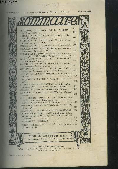 Je sais tout N°99 : 15 avril 1913 :Le canon, …