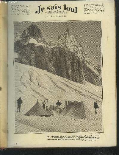 Je sais tout n°325 : Janvier 1933 : Le suicide, …