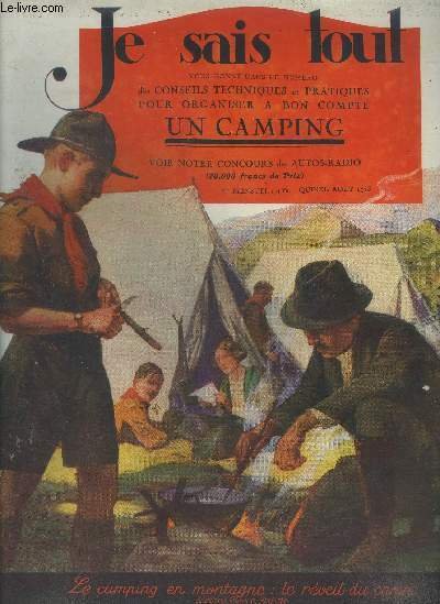 Je sais tout 15 ,aout 1923 :comment pratiquer le camping- …