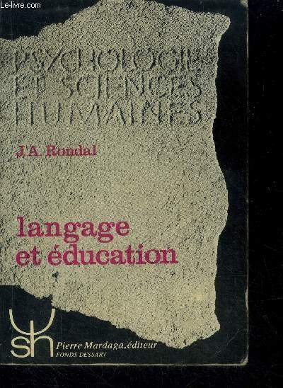 Langage et education - psychologie et sciences humai N°74