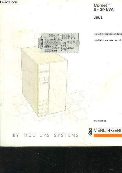 Comet 5-30 kva jbus - manuel d'installation et d'utilisation - … | Immagine principale