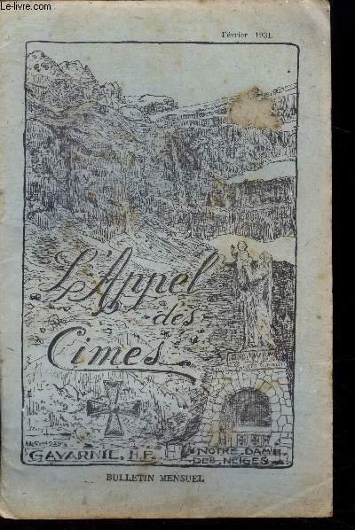 L'appel des cimes, bulletin mensuel - fevrier 1931- les templiers … | Immagine principale
