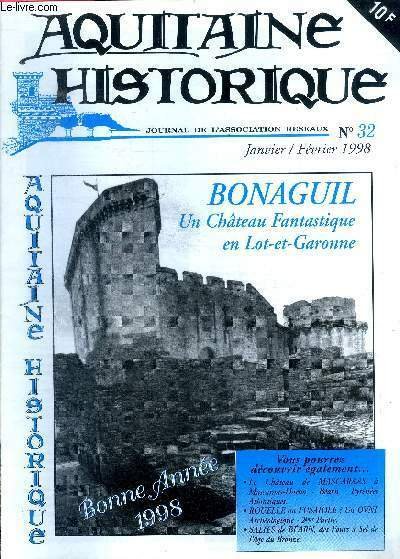 Aquitaine historique N°32, janvier fevrier 1998- journal de l'association reseaux- … | Immagine principale