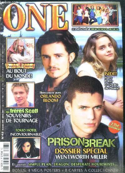 One N°43 decembre 2006 janvier 2007- pirates des caraibes, les freres scott souvenirs de tournage, tokio hotel incontournable, prison break dossier special wentworth miller, harry potter et l'ordre du phenix, simple plan, eragon, high school musical.
