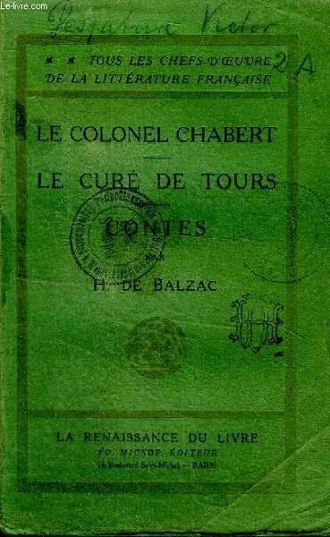 Le colonel Chabert Le curé de Tours Contes Collection Tous …
