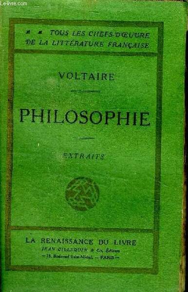 Philosophie Extraits Collection Tous les chefs d'oeuvre de la littérature …