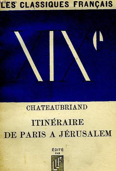ITINERAIRE DE PARIS A JERUSALEM (EXTRAITS) | Immagine principale