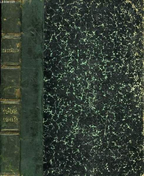 JERUSALEM, 5e & 6e ANNEES, 1908-1909 | Immagine principale
