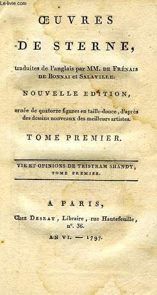 VIE ET OPINION DE TRISTRAM SHANDY, TOME I | Immagine principale