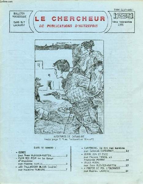 LE CHERCHEUR DE PUBLICATIONS D'AUTREFOIS, N° 16, 4e TRIMESTRE 1975