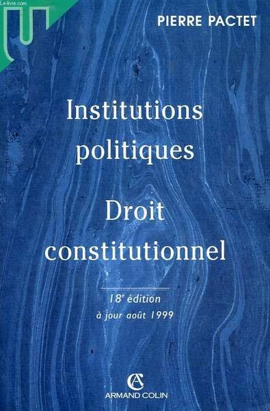 INSTITUTIONS POLITIQUES, DROIT CONSTITUTIONNEL