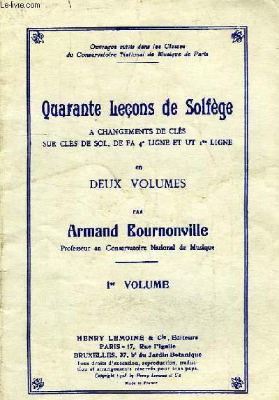 QUARANTE LECONS DE SOLFEGE A CHANGEMENTS DE CLES SUR CLES …
