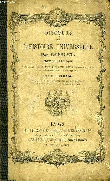 DISCOURS SUR L'HISTOIRE UNIVERSELLE
