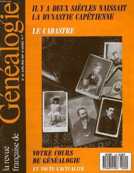 LA REVUE FRANCAISE DE GENEALOGIE, N° 49, AVRIL-MAI 1987