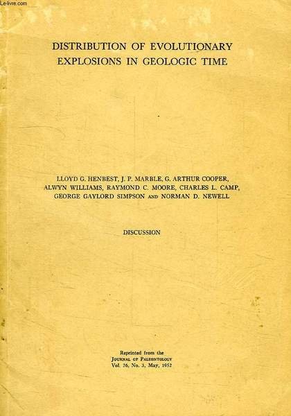DISTRIBUTION OF EVOLUTIONARY EXPLOSIONS IN GEOLOGIC TIME, DISCUSSION