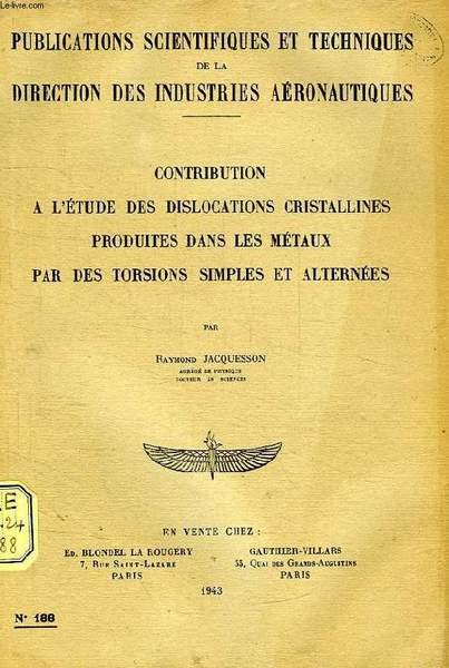 PUBLICATIONS SCIENTIFIQUES ET TECHNIQUES DE LA DIRECTION DES INDUSTRIES AERONAUTIQUES …