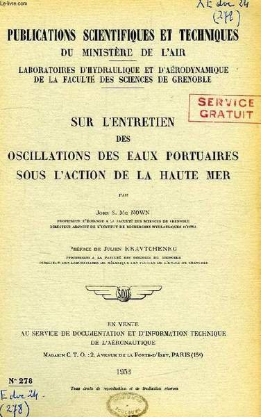 PUBLICATIONS SCIENTIFIQUES ET TECHNIQUES DU MINISTERE DE L'AIR 278, SUR …