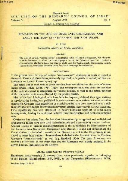 REMARKS ON THE AGE OF SOME LATE CRETACEOUS AND EARLY …