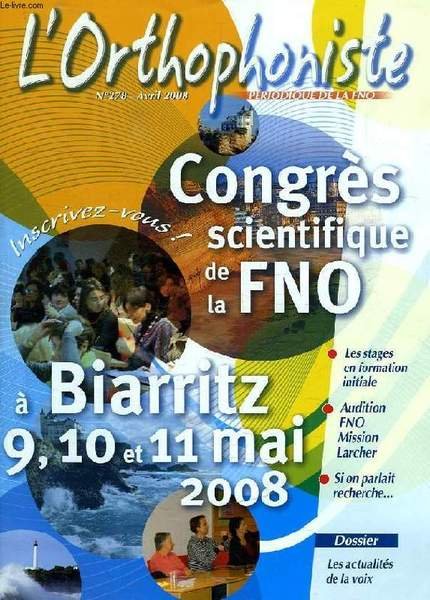 L'ORTHOPHONISTE, N° 278, AVRIL 2008