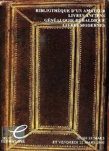 BIBLIOTHEQUE D'UN AMATEUR, LIVRES ANCIENS, GENEALOGIQUE-HERALDIQUE, LIVRES MODERNES