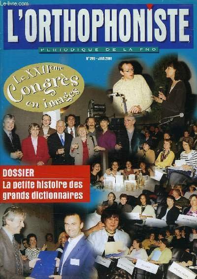 L'ORTHOPHONISTE, PERIODIQUE DE LA FNO, N° 209, JUIN 2001