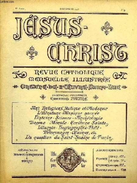 JESUS-CHRIST, 1re ANNEE, N° 9, DEC. 1918