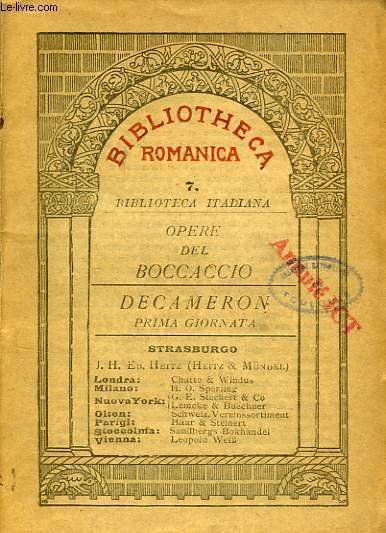 DECAMERON, PRIMA GIORNATA