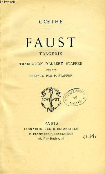 FAUST, TRAGEDIE
