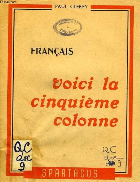 FRANCAIS, VOICI TA CINQUIEME COLONNE