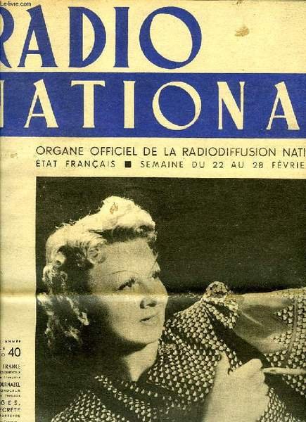 RADIO NATIONAL, N° 40, FEV. 1942