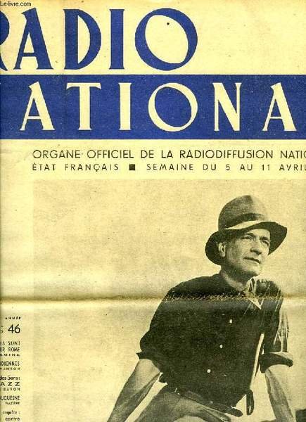 RADIO NATIONAL, N° 46, AVRIL 1942
