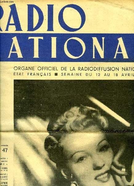 RADIO NATIONAL, N° 47, AVRIL 1942