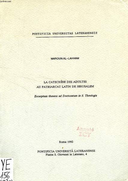 LA CATECHESE DES ADULTES AU PATRIARCAT LATIN DE JERUSALEM | Immagine principale