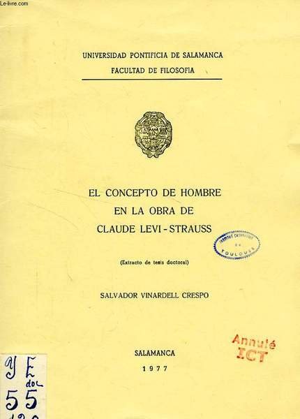 EL CONCEPTO DE HOMBRE EN LA OBRA DE CLAUDE LEVI-STRAUSS