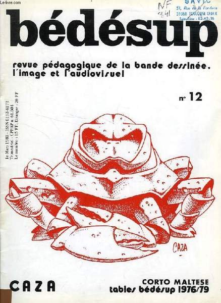BEDESUP, N° 12, MARS 1980, CORTO MALTESE, TABLES BEDESUP 1976-79
