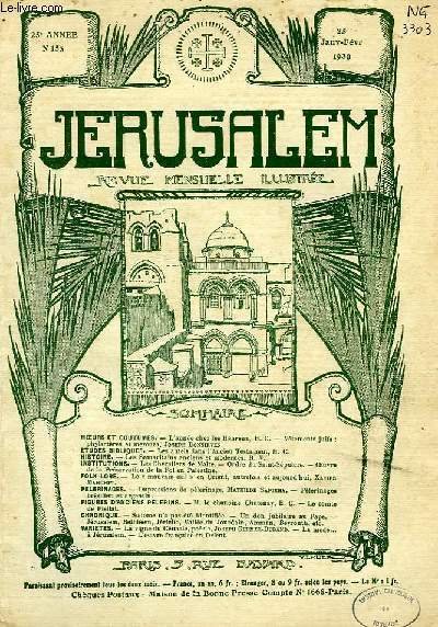 JERUSALEM, 25e ANNEE, N° 153, JAN.-FEV. 1930, REVUE MENSUELLE ILLUSTREE | Immagine principale