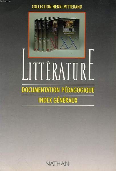 LITTERATURE, DOCUMENTATION PEDAGOGIQUE, INDEX GENERAUX | Immagine principale
