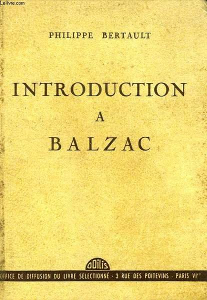 INTRODUCTION A BALZAC | Immagine principale