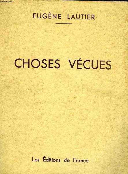 CHOSES VECUES | Immagine principale