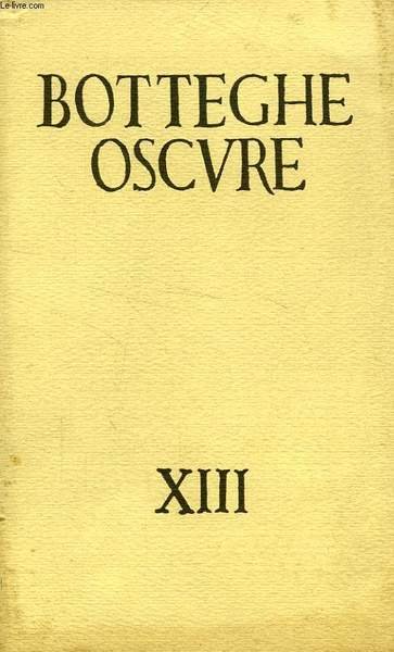 BOTTEGHE OSCURE, QUADERNO XIII | Immagine principale