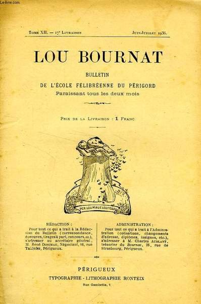LOU BOURNAT DOU PERIGORD, BULLETIN DE L'ECOLE FELIBREENNE DU PERIGORD, … | Immagine principale