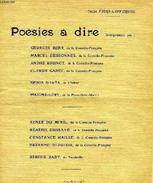 POESIES A DIRE
